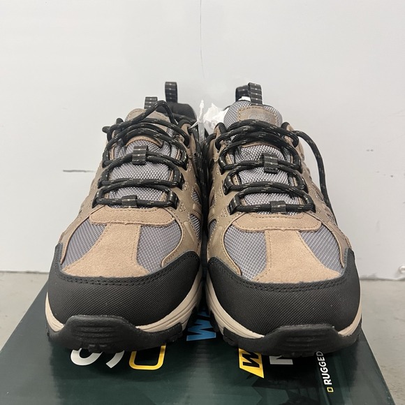Skechers Outdoors #66275 Brown Leather Waterproof Hiking Men\'s Size 8.5 Low‎ Too